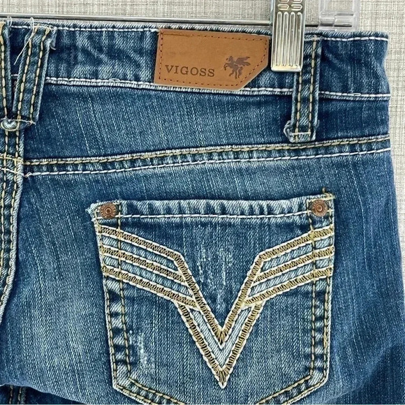 Vigoss Bermuda Distressed Jean Shorts Women's S 2342 - Picture 6 of 10